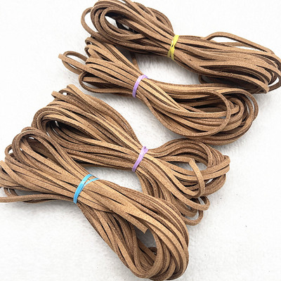 5 yard/telk 3 mm-es kétoldalas velúr fonott zsinór koreai bársony bőr kézzel készített gyöngyfűző karkötő ékszer kiegészítők