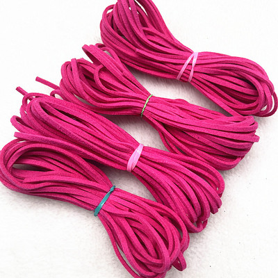 5 yard/telk 3 mm-es kétoldalas velúr fonott zsinór koreai bársony bőr kézzel készített gyöngyfűző karkötő ékszer kiegészítők