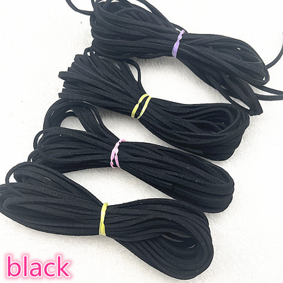 5 yard/telk 3 mm-es kétoldalas velúr fonott zsinór koreai bársony bőr kézzel készített gyöngyfűző karkötő ékszer kiegészítők