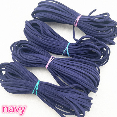 5 yard/telk 3 mm-es kétoldalas velúr fonott zsinór koreai bársony bőr kézzel készített gyöngyfűző karkötő ékszer kiegészítők