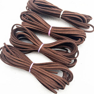 5 yard/telk 3 mm-es kétoldalas velúr fonott zsinór koreai bársony bőr kézzel készített gyöngyfűző karkötő ékszer kiegészítők