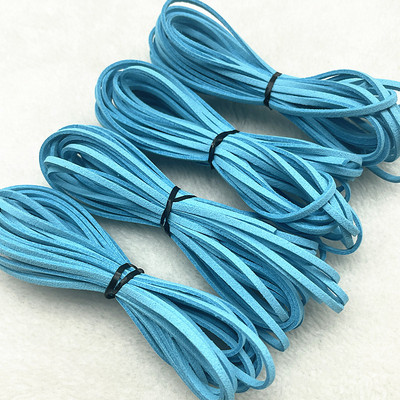 5 yard/telk 3 mm-es kétoldalas velúr fonott zsinór koreai bársony bőr kézzel készített gyöngyfűző karkötő ékszer kiegészítők