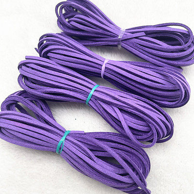 5 yard/telk 3 mm-es kétoldalas velúr fonott zsinór koreai bársony bőr kézzel készített gyöngyfűző karkötő ékszer kiegészítők