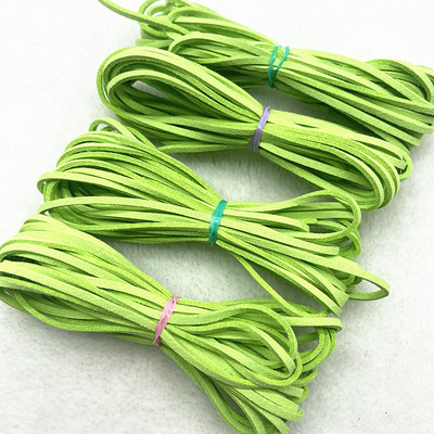 5 yard/telk 3 mm-es kétoldalas velúr fonott zsinór koreai bársony bőr kézzel készített gyöngyfűző karkötő ékszer kiegészítők