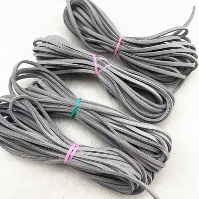 5 yard/telk 3 mm-es kétoldalas velúr fonott zsinór koreai bársony bőr kézzel készített gyöngyfűző karkötő ékszer kiegészítők