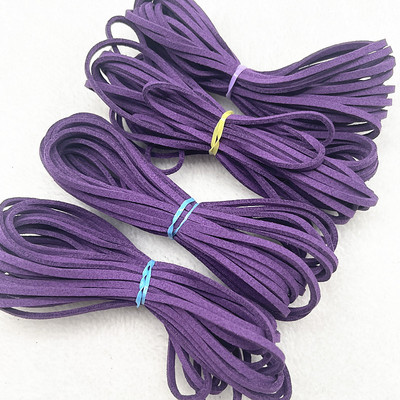 5 yard/telk 3 mm-es kétoldalas velúr fonott zsinór koreai bársony bőr kézzel készített gyöngyfűző karkötő ékszer kiegészítők