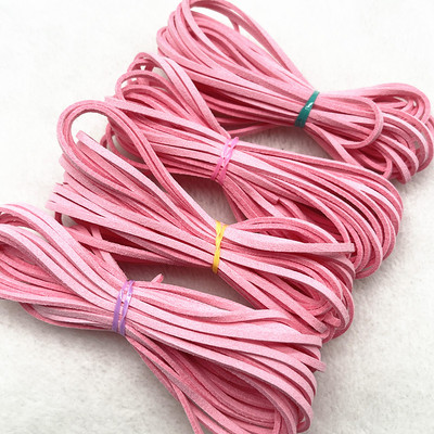 5 yard/telk 3 mm-es kétoldalas velúr fonott zsinór koreai bársony bőr kézzel készített gyöngyfűző karkötő ékszer kiegészítők