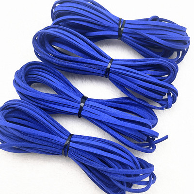 5 yard/telk 3 mm-es kétoldalas velúr fonott zsinór koreai bársony bőr kézzel készített gyöngyfűző karkötő ékszer kiegészítők