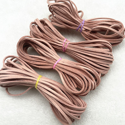 5 yard/telk 3 mm-es kétoldalas velúr fonott zsinór koreai bársony bőr kézzel készített gyöngyfűző karkötő ékszer kiegészítők
