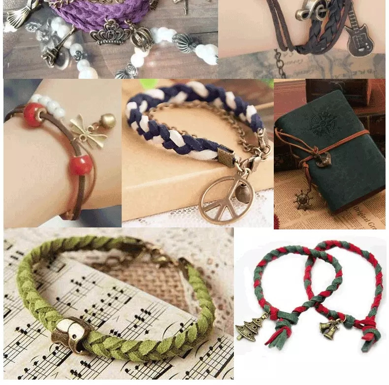 5 yard/telk 3 mm-es kétoldalas velúr fonott zsinór koreai bársony bőr kézzel készített gyöngyfűző karkötő ékszer kiegészítők