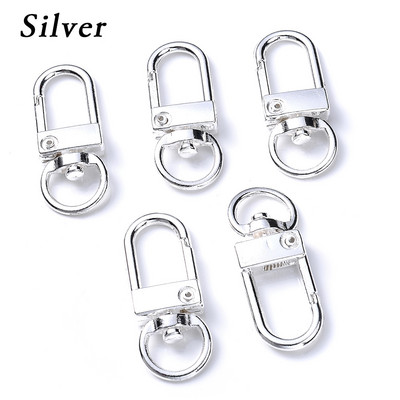 10 τμχ/παρτίδα Αστακός καραμπίνερ με κούμπωμα γάντζοι επιχρυσωμένο ασήμι DIY Κοσμήματα Κάνοντας ευρήματα για Βραχιόλια Μπρελόκ Προμήθειες κολιέ