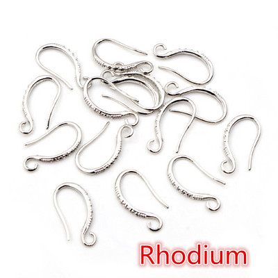 20 τμχ 19x10mm ρόδιο ασημένιο επιχρυσωμένο σκουλαρίκι ευρήματα σκουλαρίκια κουμπώματα άγκιστρα εξαρτήματα DIY Αξεσουάρ κατασκευής κοσμημάτων Σύρμα αυτιού