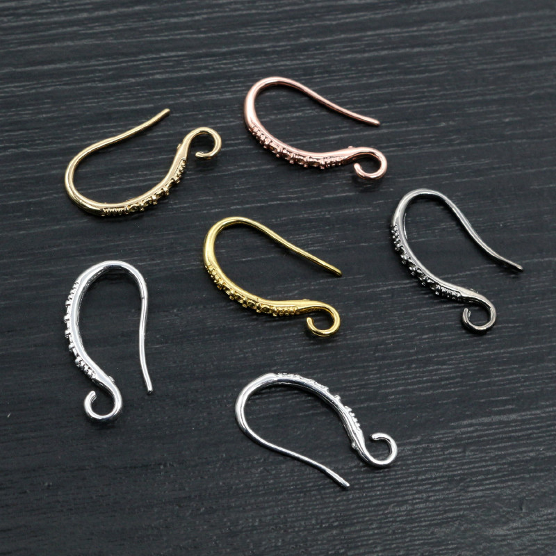 20 τμχ 19x10mm ρόδιο ασημένιο επιχρυσωμένο σκουλαρίκι ευρήματα σκουλαρίκια κουμπώματα άγκιστρα εξαρτήματα DIY Αξεσουάρ κατασκευής κοσμημάτων Σύρμα αυτιού