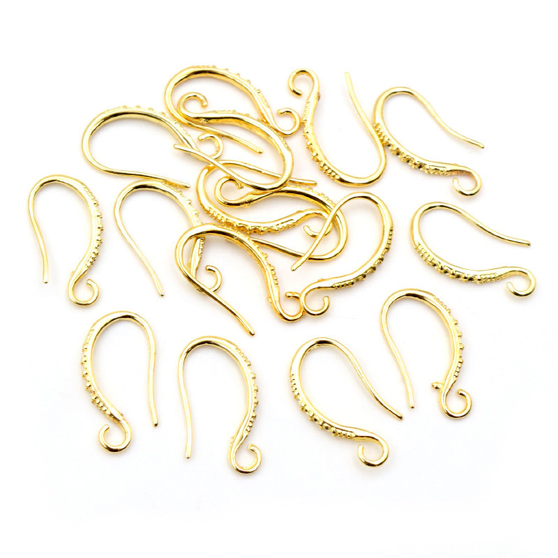 20 τμχ 19x10mm ρόδιο ασημένιο επιχρυσωμένο σκουλαρίκι ευρήματα σκουλαρίκια κουμπώματα άγκιστρα εξαρτήματα DIY Αξεσουάρ κατασκευής κοσμημάτων Σύρμα αυτιού