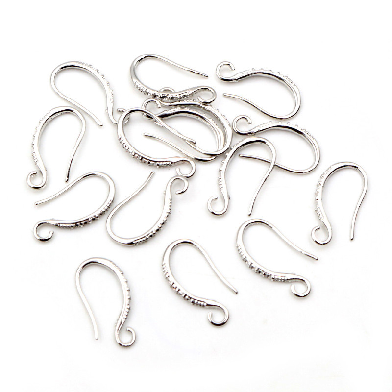 20 τμχ 19x10mm ρόδιο ασημένιο επιχρυσωμένο σκουλαρίκι ευρήματα σκουλαρίκια κουμπώματα άγκιστρα εξαρτήματα DIY Αξεσουάρ κατασκευής κοσμημάτων Σύρμα αυτιού