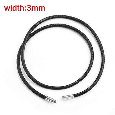 45/50/60cm lanț de piele colier snur din piele lanț frânghie de ceară cu închizătoare din oțel inoxidabil pentru femei bărbați colier bricolaj bijuterii