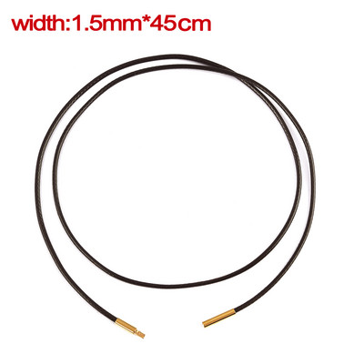 45/50/60cm lanț de piele colier snur din piele lanț frânghie de ceară cu închizătoare din oțel inoxidabil pentru femei bărbați colier bricolaj bijuterii