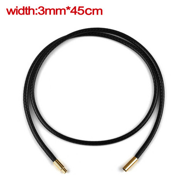 45/50/60cm lanț de piele colier snur din piele lanț frânghie de ceară cu închizătoare din oțel inoxidabil pentru femei bărbați colier bricolaj bijuterii