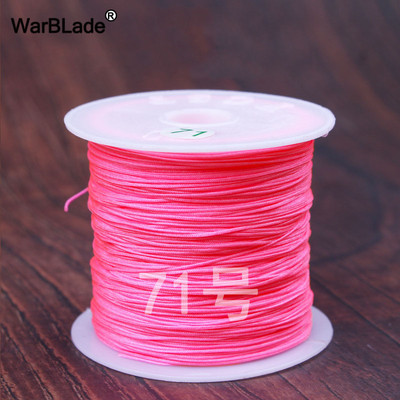 40m 0,4mm 0,6mm puuvillane nailonnöör hiina sõlmiv makraamnöör pärlimisnöör DIY punutud käevõru sõrmused ehete valmistamine