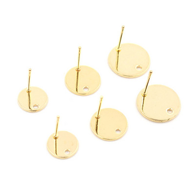 20 komada 6/8/10/12 mm 316 pozlaćeni nehrđajući čelik, nalazi igle, DIY naušnice s rupom za konektor za pribor za izradu nakita
