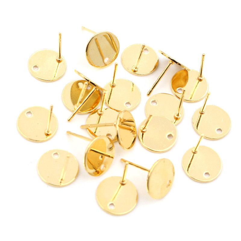 20 komada 6/8/10/12 mm 316 pozlaćeni nehrđajući čelik, nalazi igle, DIY naušnice s rupom za konektor za pribor za izradu nakita