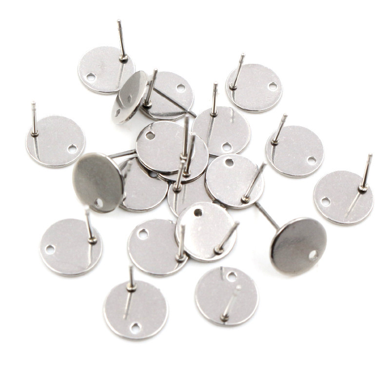 20 komada 6/8/10/12 mm 316 pozlaćeni nehrđajući čelik, nalazi igle, DIY naušnice s rupom za konektor za pribor za izradu nakita