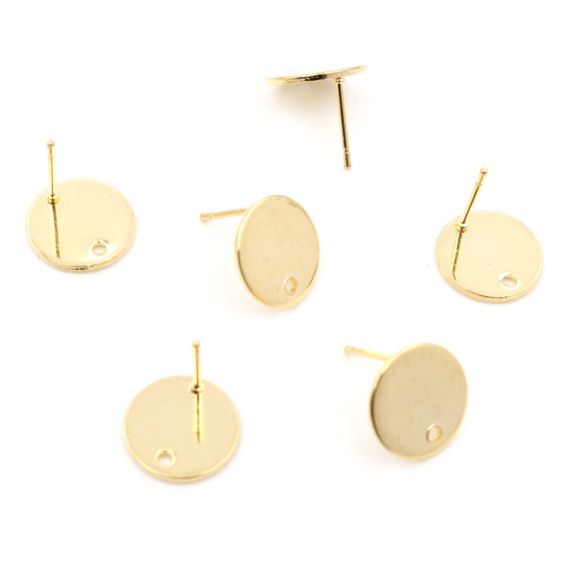 20 komada 6/8/10/12 mm 316 pozlaćeni nehrđajući čelik, nalazi igle, DIY naušnice s rupom za konektor za pribor za izradu nakita