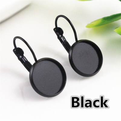 8-20mm 10kom klasičnih boja presvučenih francuskim leđnim naušnicama Baza, pristaje 8-20mm stakleni kabošoni Prazne naušnice za nakit