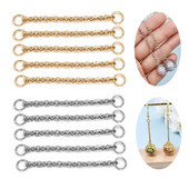 3/5cm 20 buc. Lanț de extensie pentru cercei din oțel inoxidabil Conectare colier Brățară Lanțuri de coadă Fabricare de bijuterii DIY Cercei Artizanat