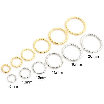 50-100 τμχ/παρτίδα 8 10 15 18 20 χιλιοστά 5-Colors Jump Rings Στρογγυλοί Στριφτοί Σχιστοί Σύνδεσμοι για Diy Jewelry Finding Making Supplies