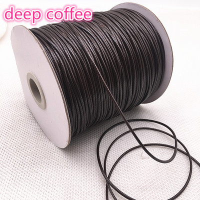 10 metrų / partijoje 1 mm 1,5 mm vaškuotos medvilnės virvelė vaškuota sriegio virvelė virvelė, karoliai, virvės, karoliukai papuošalams gaminti.