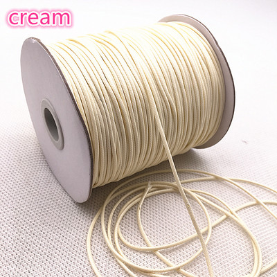 10 metrų / partijoje 1 mm 1,5 mm vaškuotos medvilnės virvelė vaškuota sriegio virvelė virvelė, karoliai, virvės, karoliukai papuošalams gaminti.