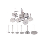 Roostevabast terasest tühi kõrvarõnga nööpnõela alus Sobiv 3 4 5 6 8 mm Cabochon Cameo Seaded DIY Ehete valmistamine Aksessuaarid Tarvikud