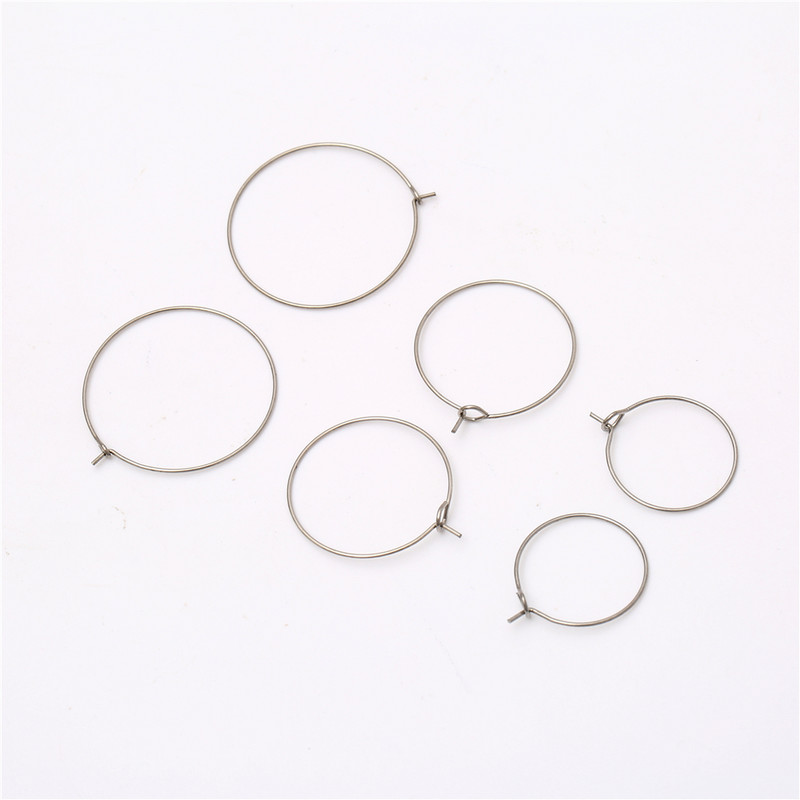 20-50 tk/partii roostevabast terasest raudrõngad kõrvarõngad ringikujulised kõrvatraadi leiud Juhtmed tarvikud isetegemise ehete valmistamise tarvikud