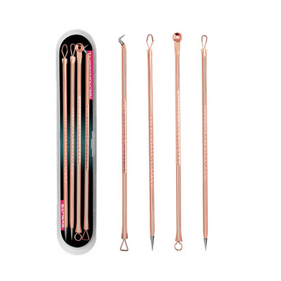 4 τμχ/σετ Επαγγελματικό προϊόν αφαίρεσης σπυριών μαύρων κηλίδων Beauty Skin Care Γυναικεία Σετ εργαλείων καθαρισμού προσώπου για αφαίρεση σπυριών