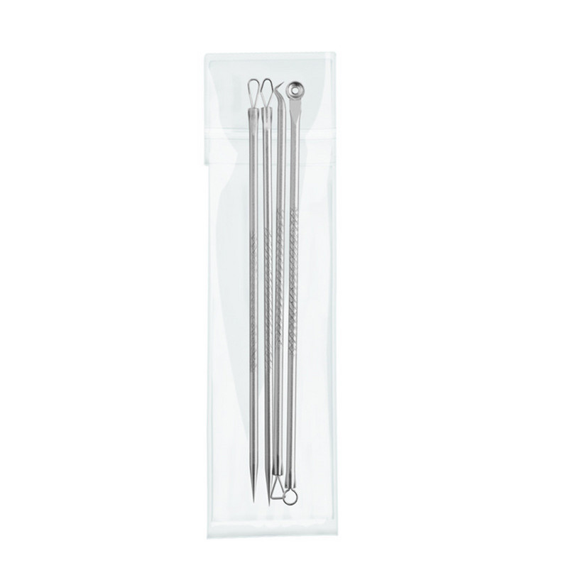 4 τμχ/σετ Επαγγελματικό προϊόν αφαίρεσης σπυριών μαύρων κηλίδων Beauty Skin Care Γυναικεία Σετ εργαλείων καθαρισμού προσώπου για αφαίρεση σπυριών