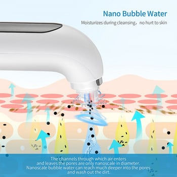 Nano Bubble Pore Cleaner Remover Blackhead Remover Face Skin Care Suction Suction Αφαίρεση σπυριών μαύρων κηλίδων Συσκευή βαθύ καθαρισμού προσώπου