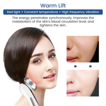 4 σε 1 Συσκευές ανύψωσης προσώπου μεσοθεραπείας Spa Vibrating Face Massager LED Skin Rejuvenation Clean EMS Microcurrent Skin Tightening