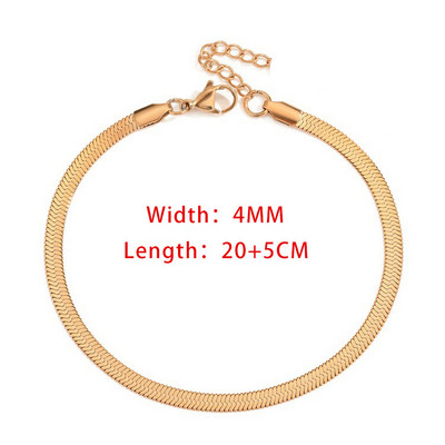 Blade Snake keti jalavõru naistele laius 3/4/5 mm kullavärvi jalakäevõru jalal Roostevabast terasest kett Rannatarvikud Ehted