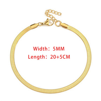Blade Snake keti jalavõru naistele laius 3/4/5 mm kullavärvi jalakäevõru jalal Roostevabast terasest kett Rannatarvikud Ehted