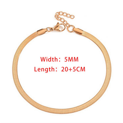 Blade Snake keti jalavõru naistele laius 3/4/5 mm kullavärvi jalakäevõru jalal Roostevabast terasest kett Rannatarvikud Ehted