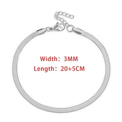 Blade Snake keti jalavõru naistele laius 3/4/5 mm kullavärvi jalakäevõru jalal Roostevabast terasest kett Rannatarvikud Ehted