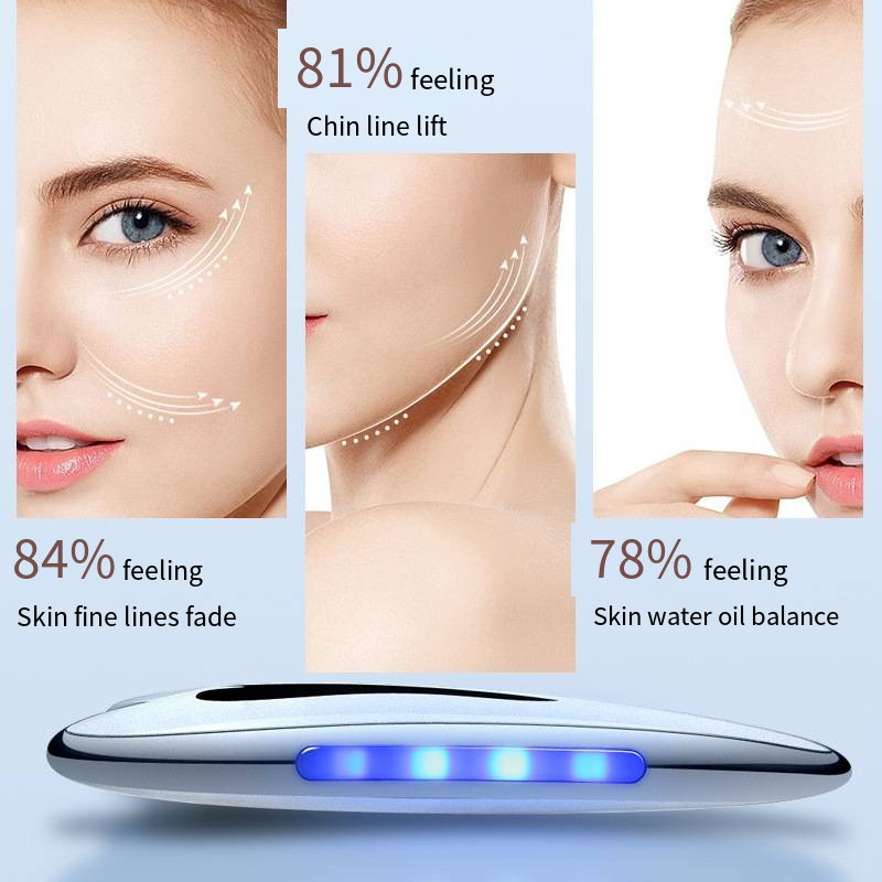 Näo kaela tõstev salendav GuaSha massaaž USB laetav elektriline vibratsioon soojendav nahka noorendav näomasseerija