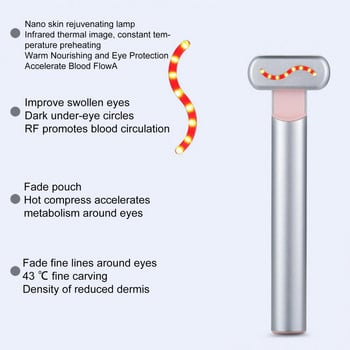 Универсална писалка за красота на очите Облекчаване на умората Писалка за грижа за кожата на очите Постоянна температура Терапия с червена светлина