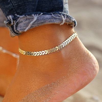 Bohemian Anklets για γυναίκες Χρυσό Χρώμα Anklet Μόδα Pearl Chain καλοκαιρινό βραχιόλι στο πόδι Γυναικεία βραχιόλια Αξεσουάρ παραλίας
