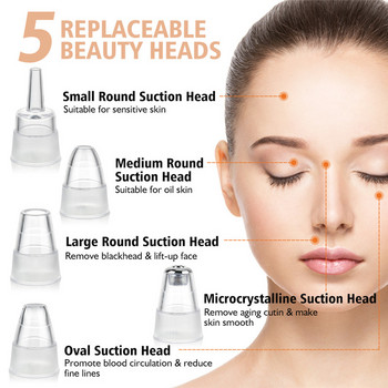 Αφαίρεση μαύρων στιγμάτων Nose T Zone Pore Vacuum Acne Pimple Removal Vacuum Suction Machine Facial Diamond Dermabrasion Machine Face Clean