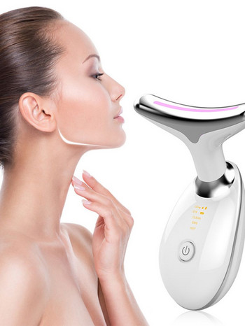 Ново устройство за премахване на двойна брадичка LED Photon Heating Therapy Anti-Wrinkle Neck Care Tool Vibration Skin Lifting Tighten Massager