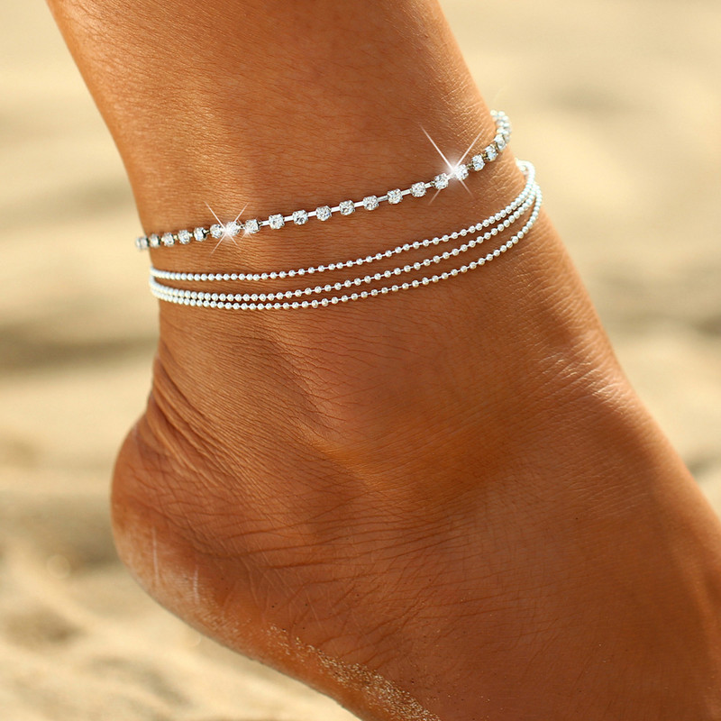 Καλοκαιρινό Boho Heart Butterfly Anklet για Γυναικεία Χρυσό Ασημί Χρώμα Παραλία Ξυπόλητο βραχιόλι στο πόδι Δώρο κοσμήματα με αλυσίδα