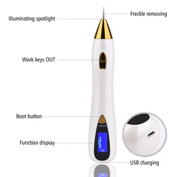 9Gear Professional Skin Tag Remover Plasma Pen Freckle Mole Warts Removal LCD Nevus Tattoo Черни петна Remover Blemish Pen Pen