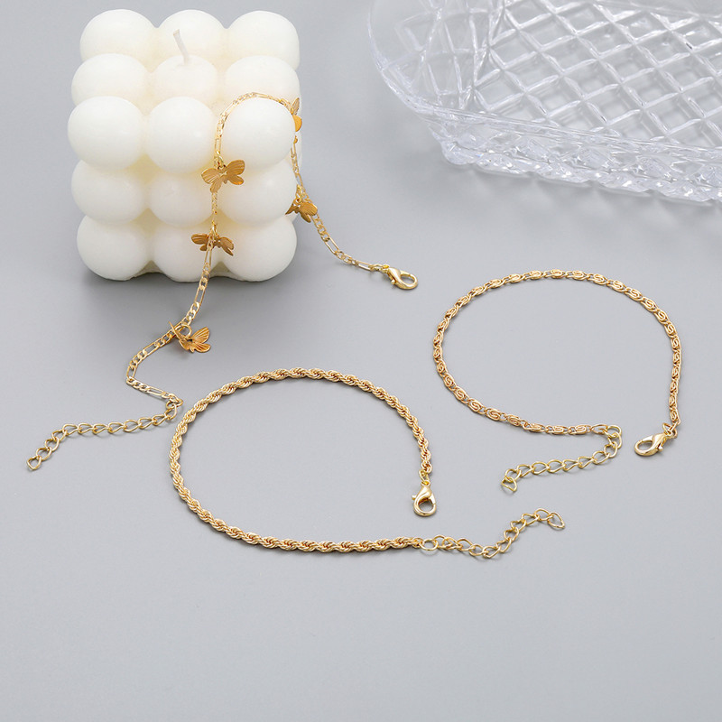 Βραχιόλι Bohemia Butterfly Chain για γυναίκες Μοντέρνα αξεσουάρ ποδιών Καλοκαιρινό ξυπόλυτο βραχιόλι με κολιέ στα πόδια Δώρο κοσμήματος